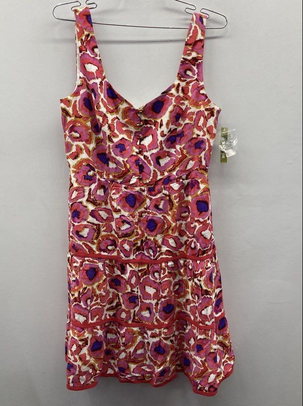 Gianni Bini Women’s Britt Dress Multicolor Abstract Tiered Sleeveless Sz 8 NWT