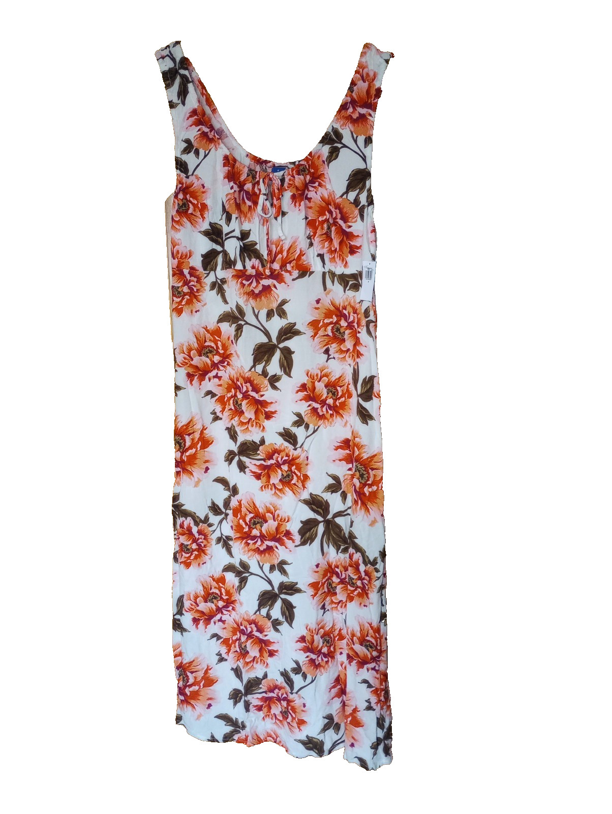 NWT Old Navy Small Sleeveless Scoop Neck Floral Milkmaid Maxi Dress Rayon New