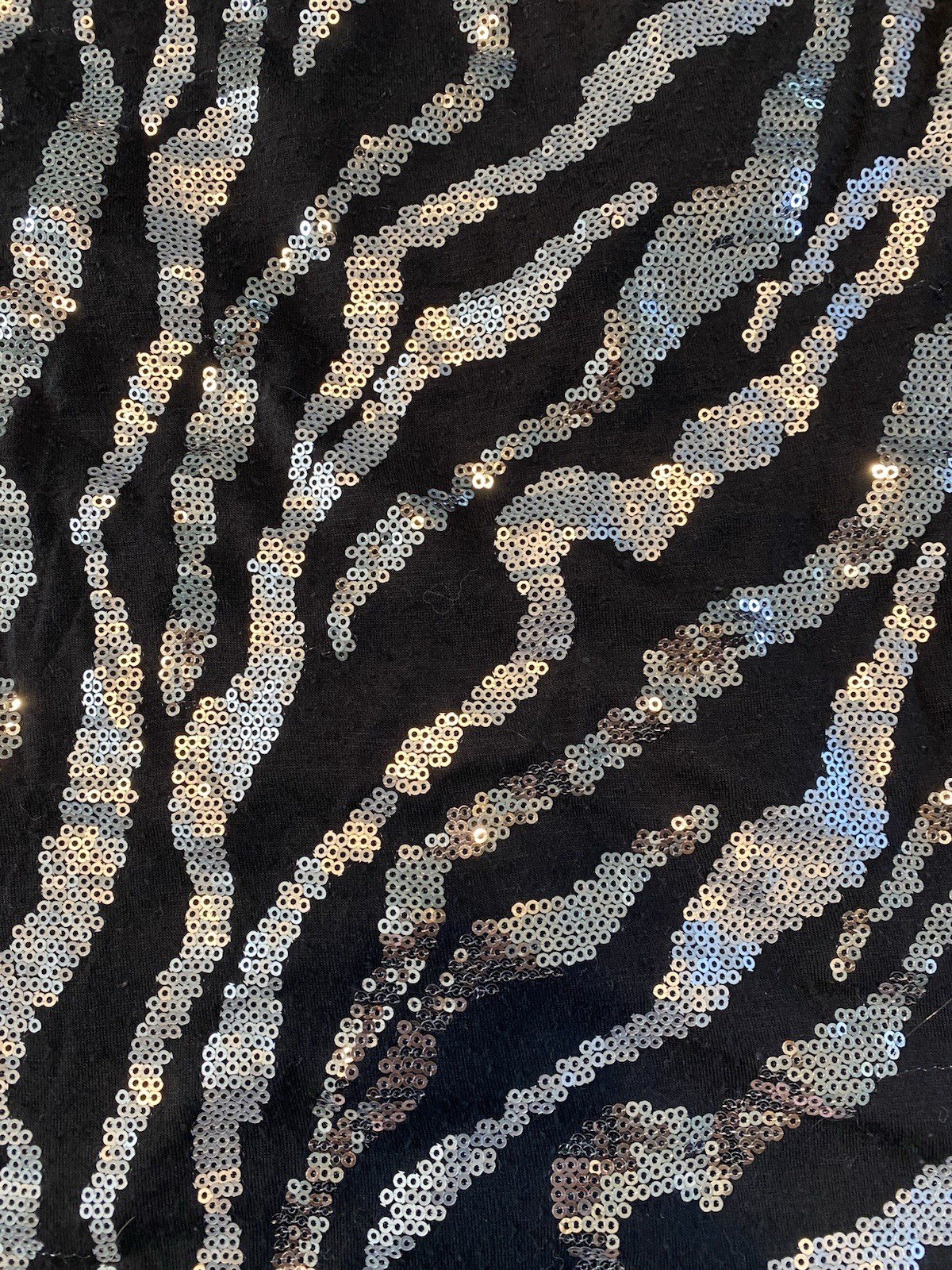 deb Strapless Sequin Zebra Animal Print Bodycon Mini Dress Black/Silver XL
