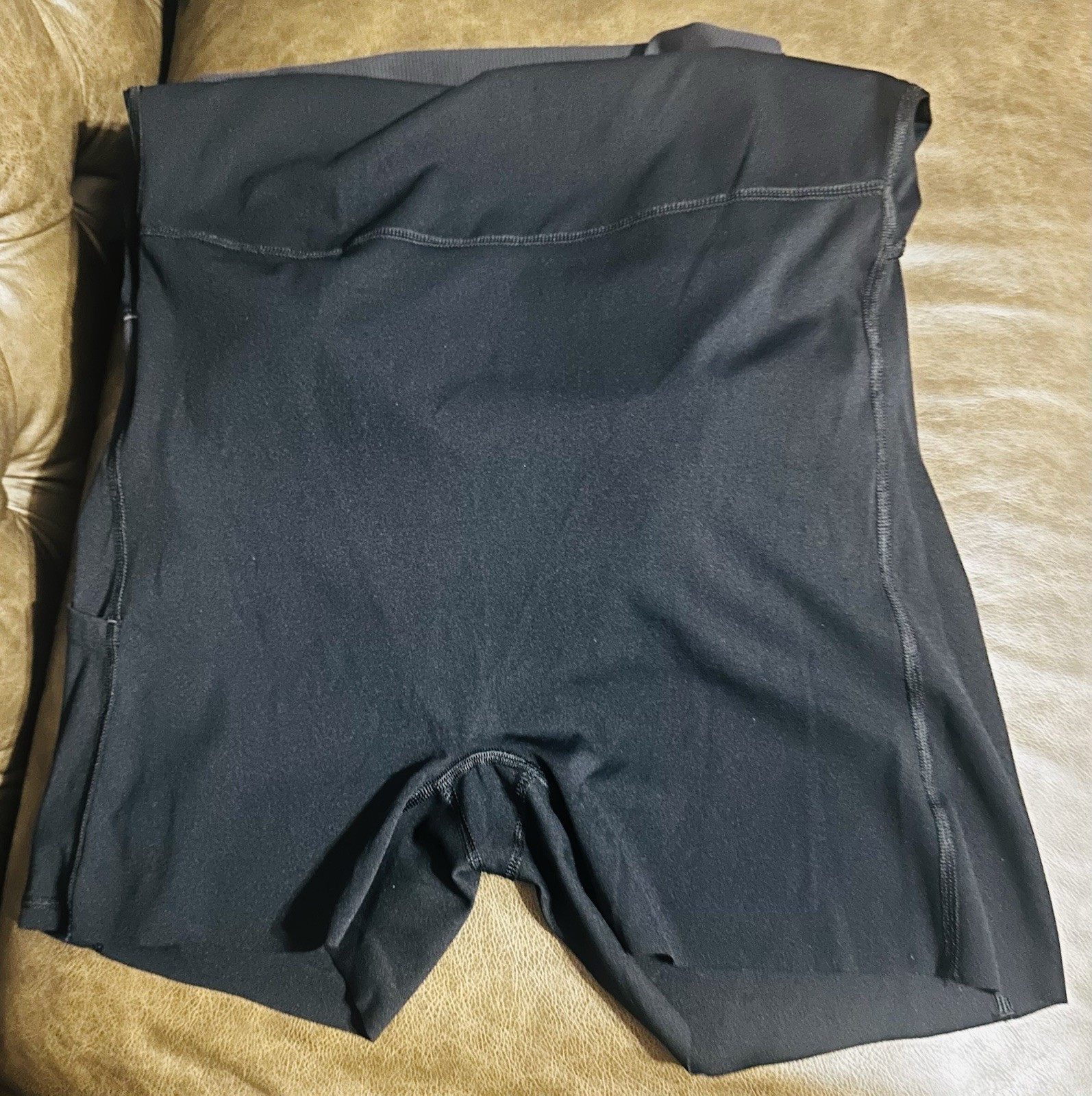 Spanx Get Moving Plus Size 1X Easy Access Ribbed Black Dress Stretchy Skort