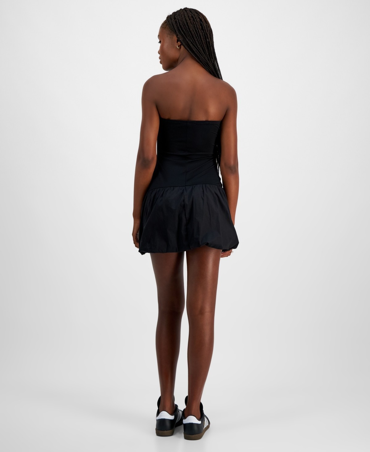 Madden Girl L26022 Removable Strap Bubble Hem Mini Dress Black Size M