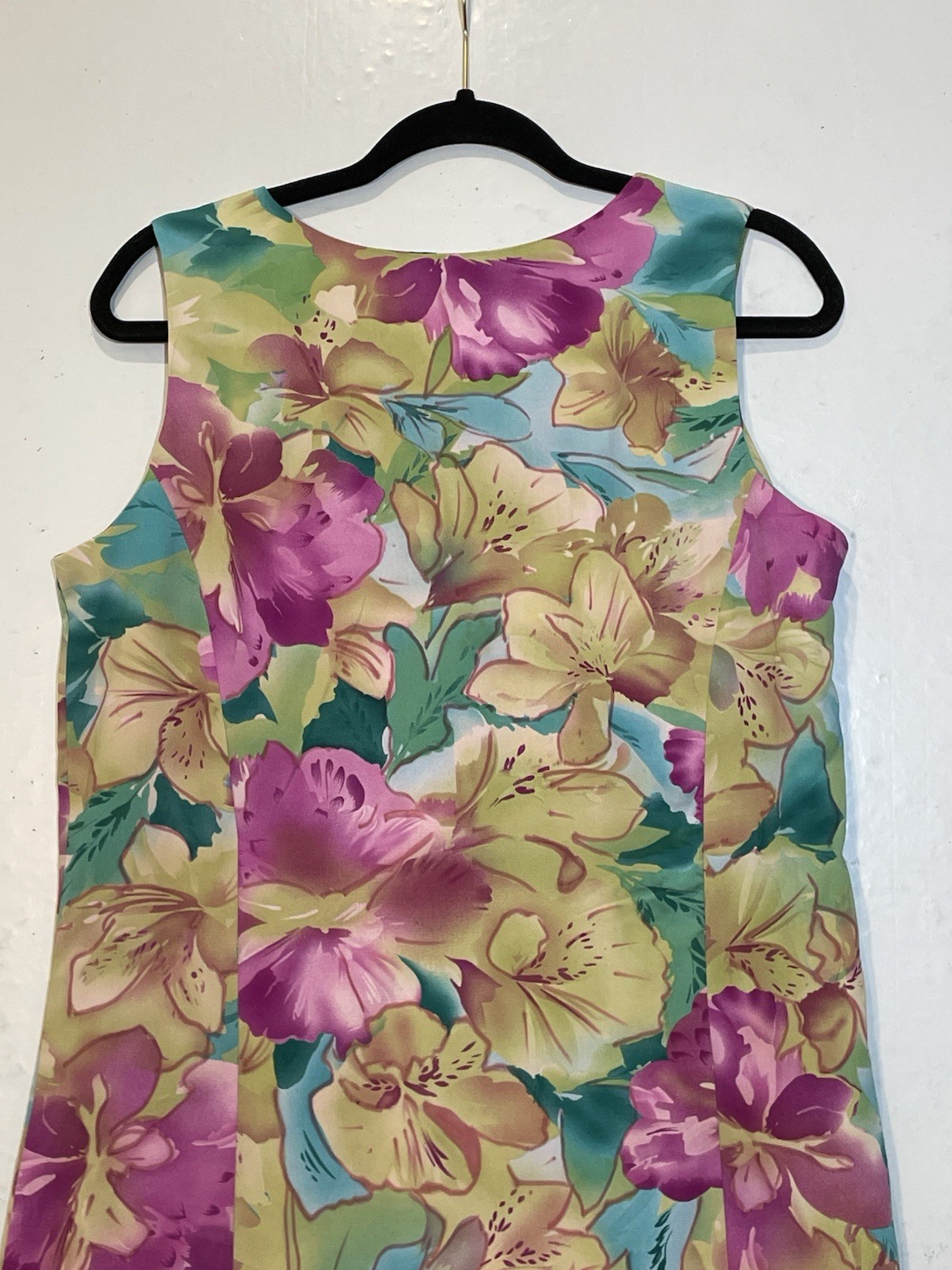 Premier International Watercolor Floral Maxi Dress Size M Hawaiian Tropical