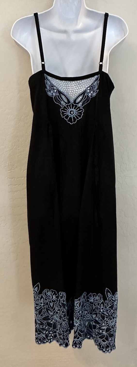 Y2K Button Down Embroidered Lace Bohemian Dress 90’s Western
