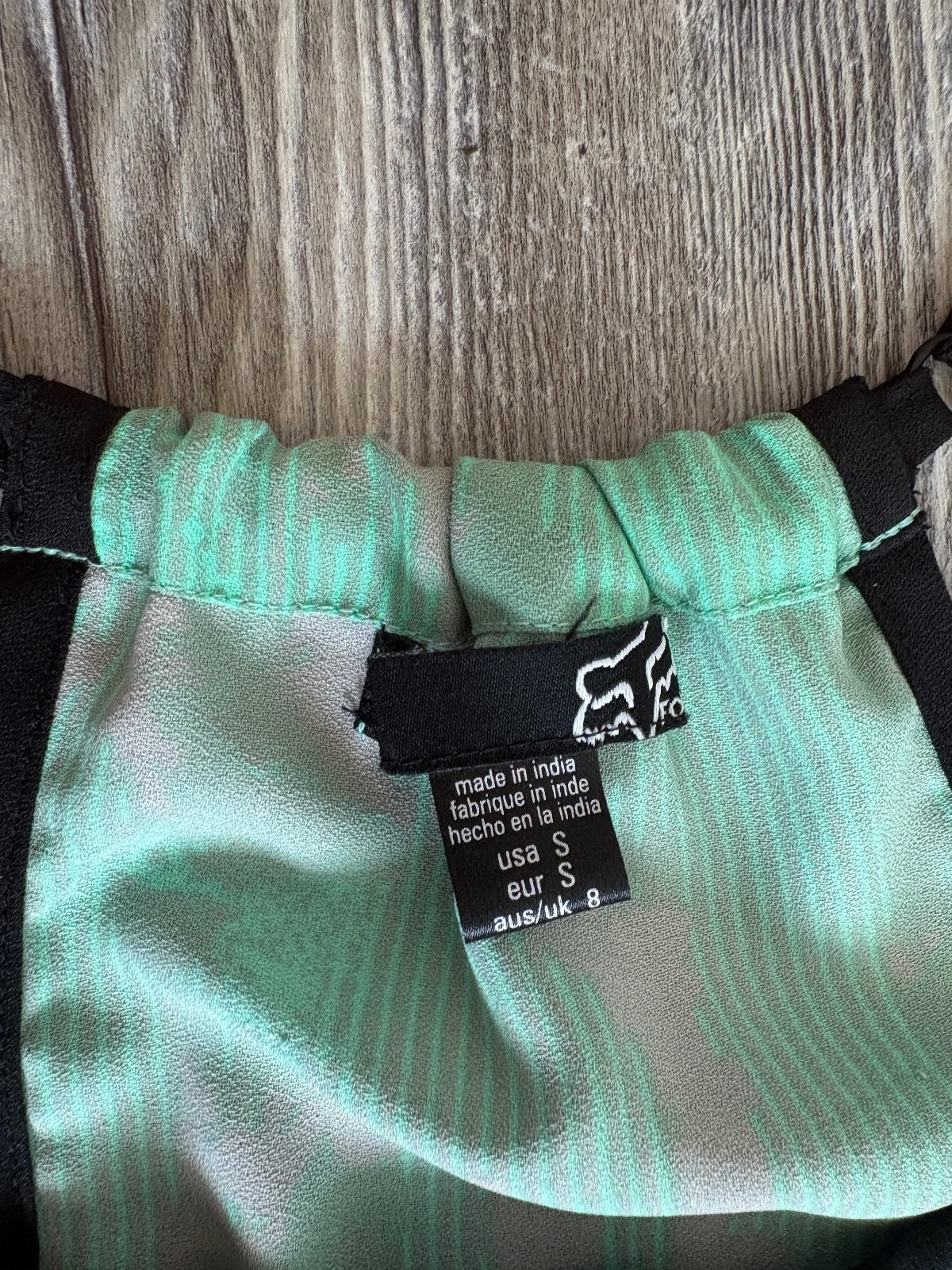 Fox Mint Green Summer Dress with Black Trim and Button Detail