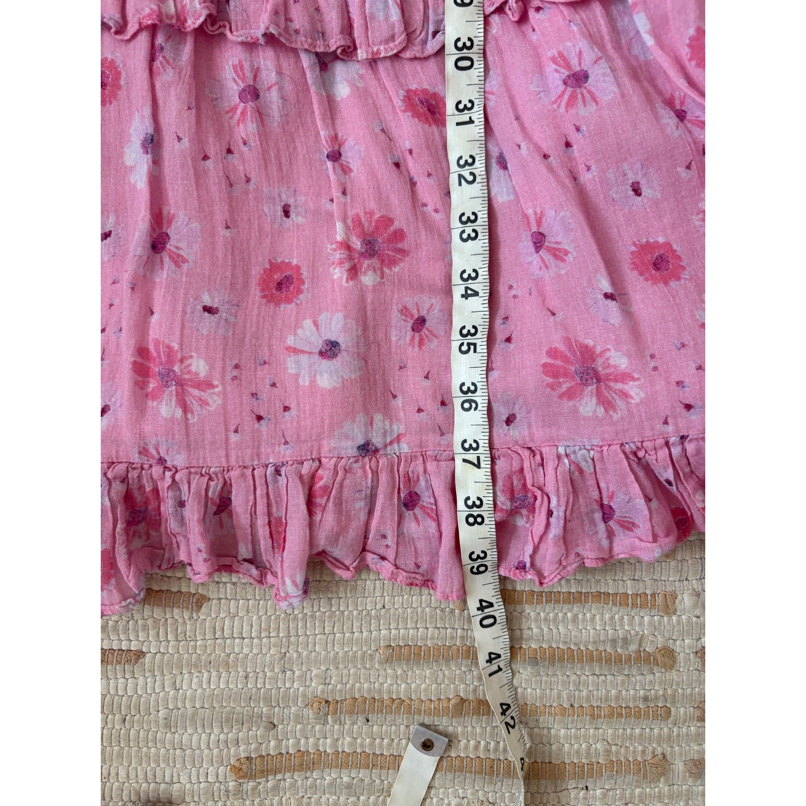LoveShackFancy Miri Pink Coral Blaze Dress Size Small