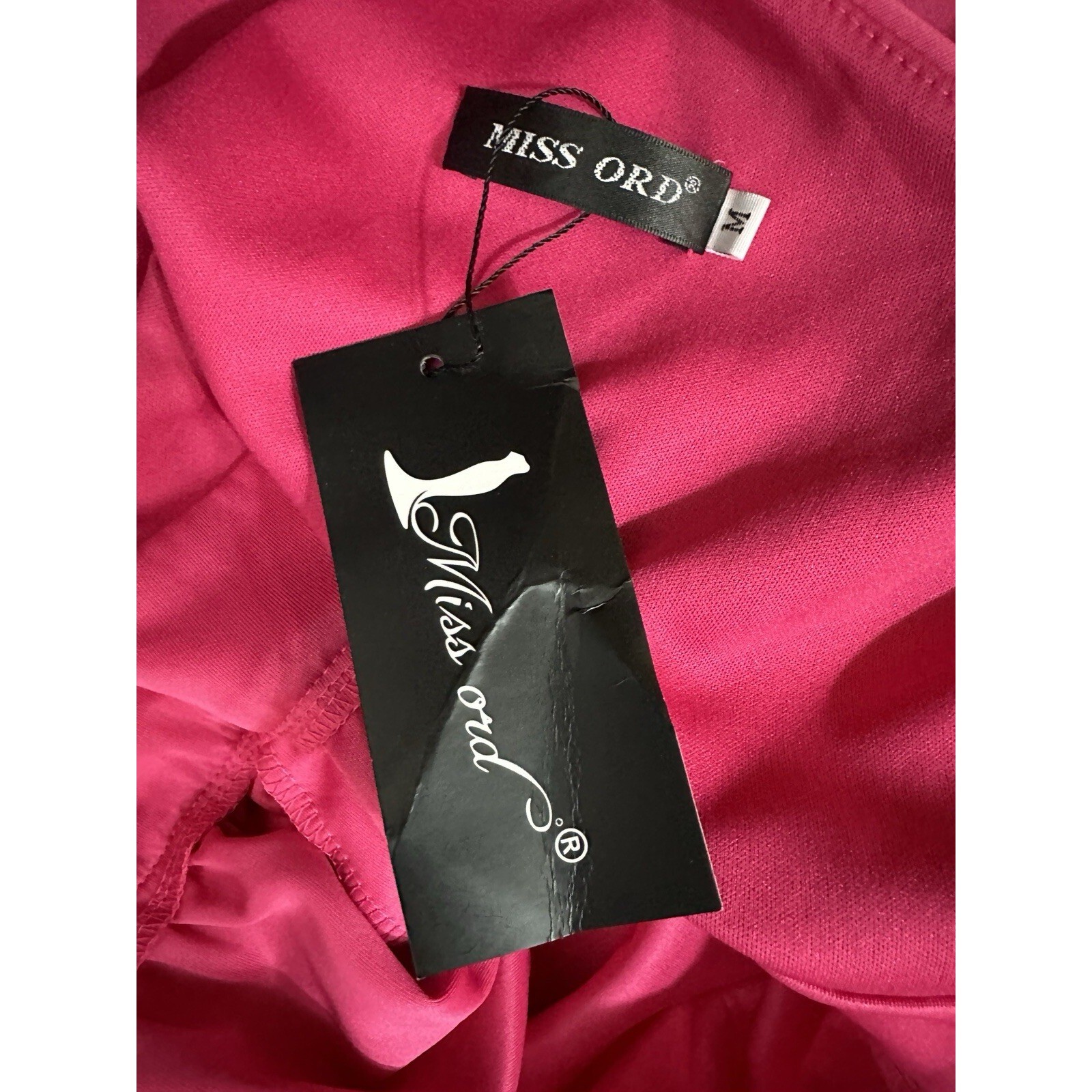 Miss Ord formal party prom wedding pink one shoulder long maxi dress, sz M, NWT