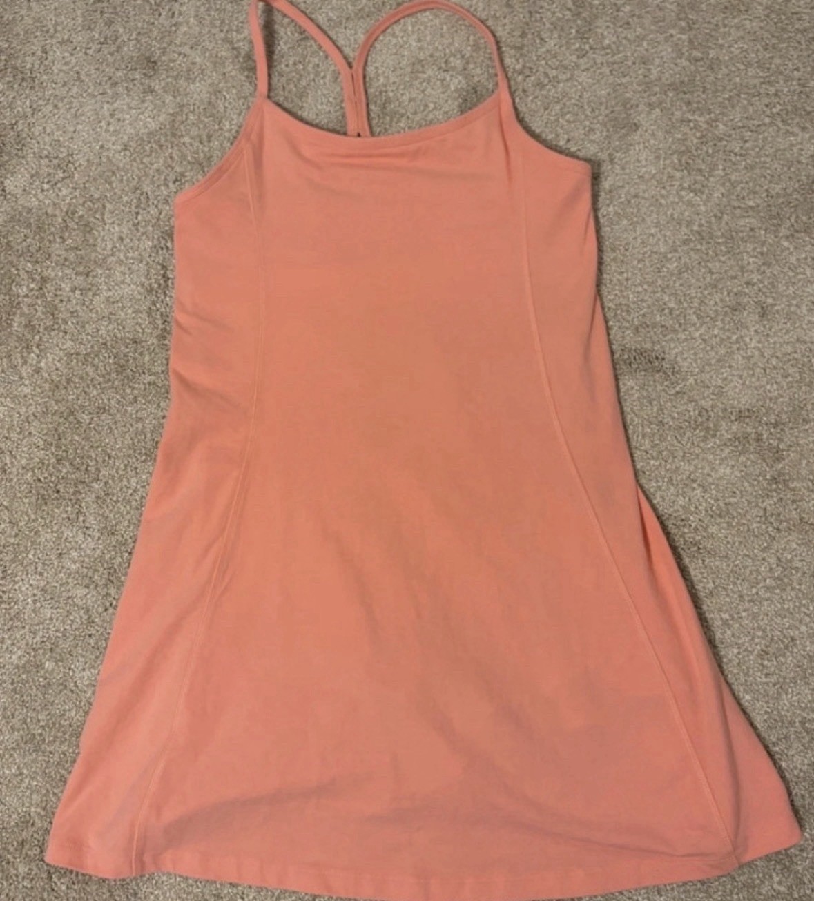 Victoria’s Secret Pink Romper Athletic Dress Coral With Pockets Size Small