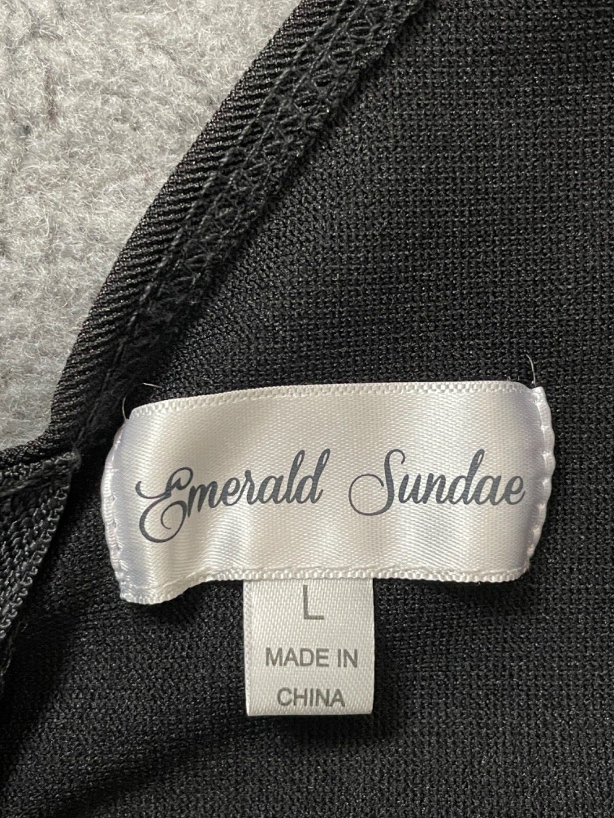 Emerald Sundae Womens Dress M Black Built-in Bra Stretchy Sheath Cocktail Sexy
