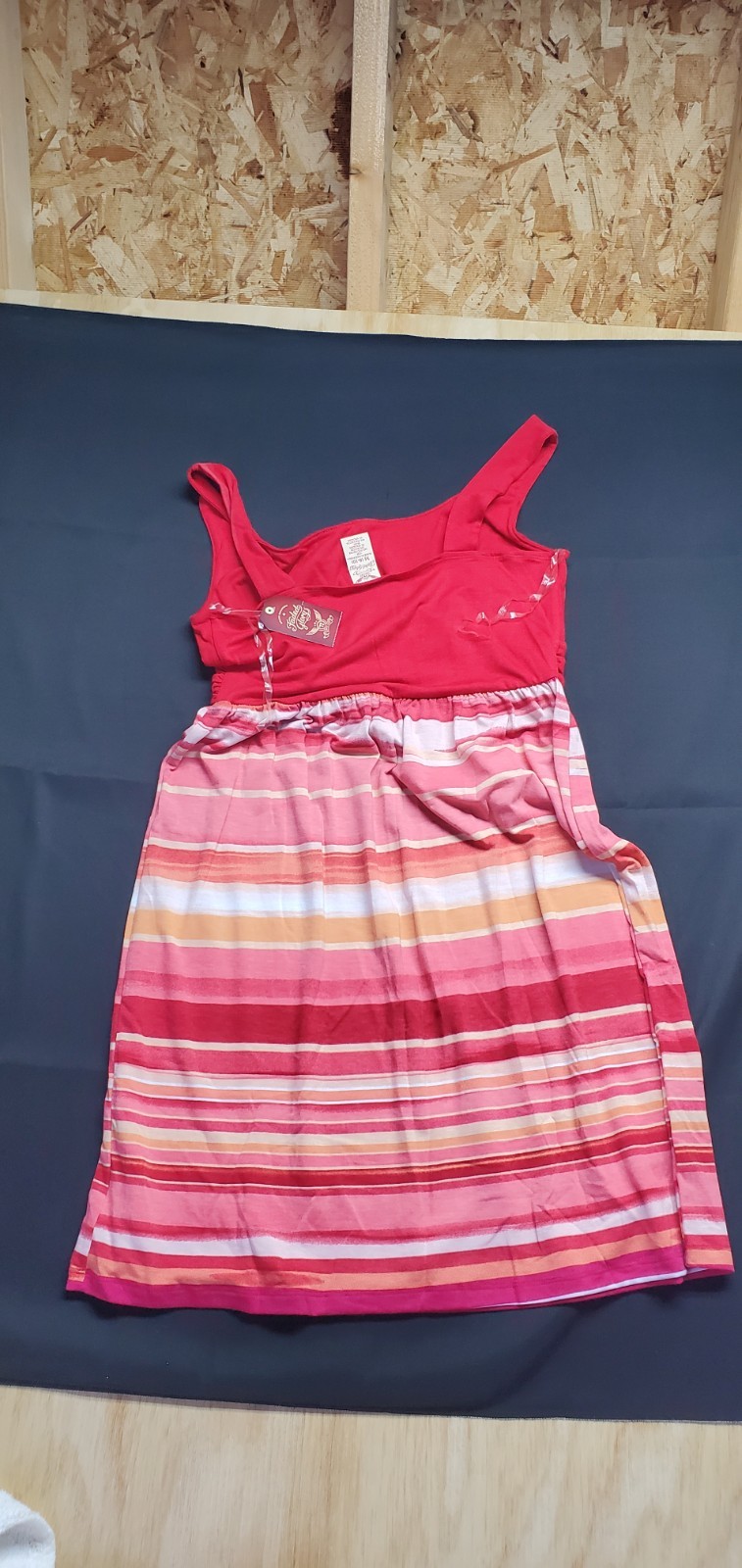 Faded Glory Warm Combo Sleeveless Dress M (8-10) With Faded Stain