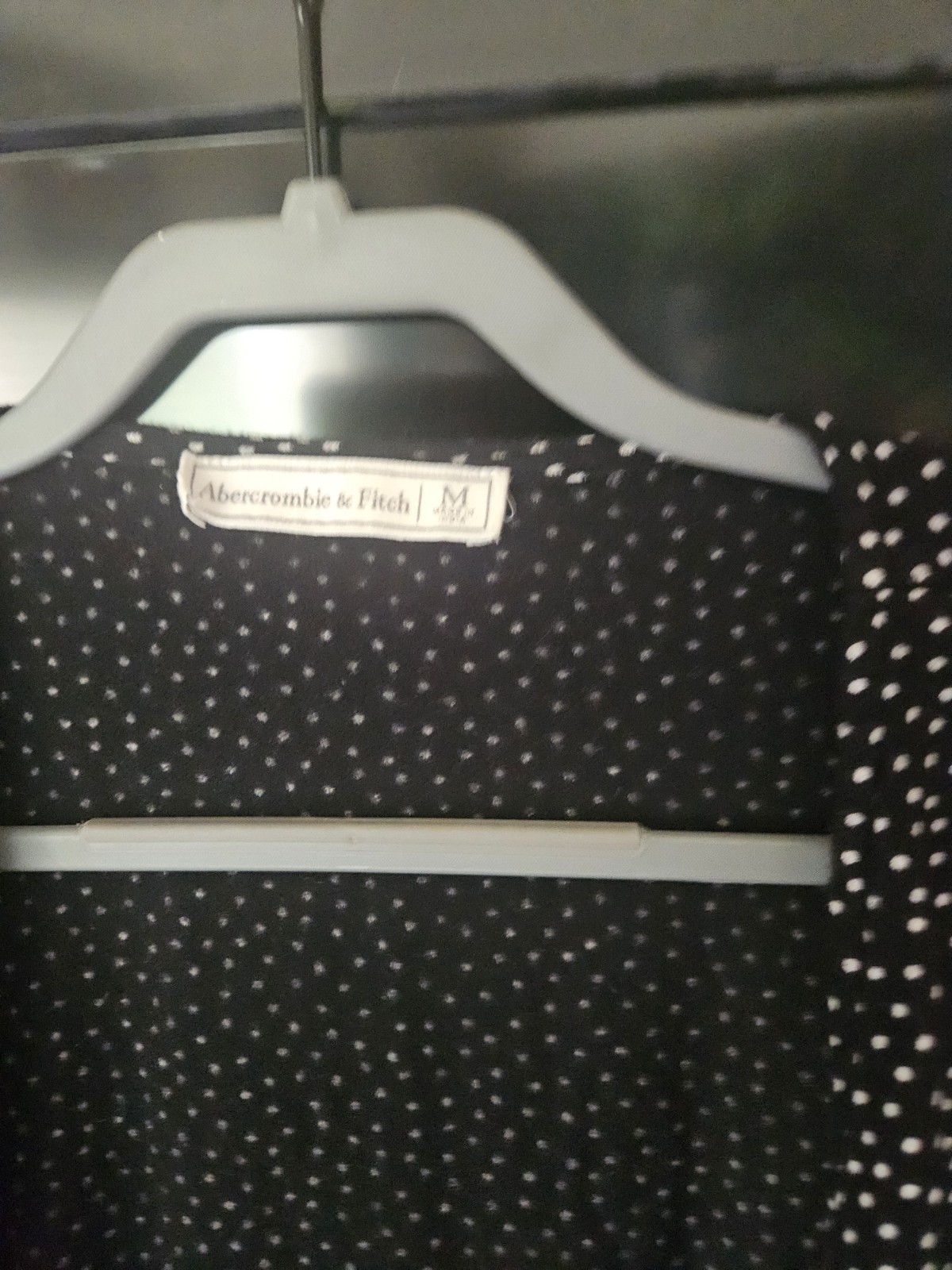Abercrombie & Fitch Black/White Polka Dot Wrap V-Neck Ruffle Midi Dress M