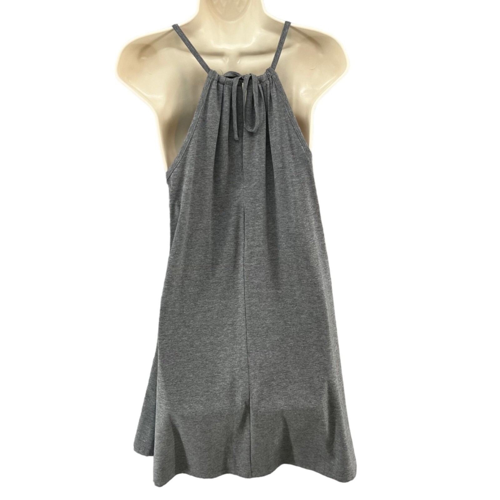Hudson Gray Mini Dress Solid Grey Sleeveless Cotton Stretch Size M