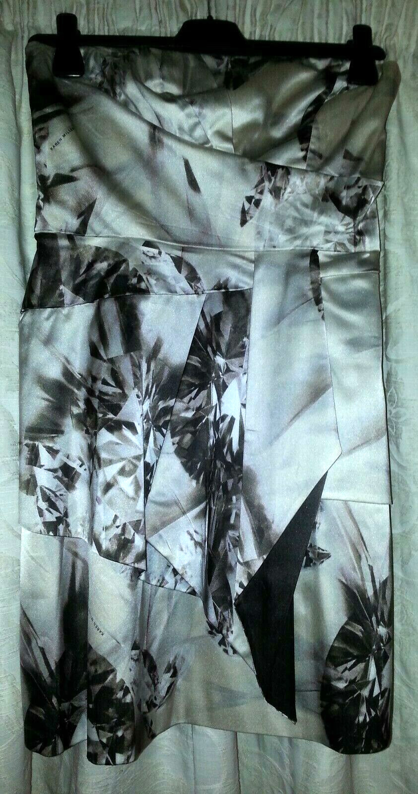 Karen Millen Cream Silk Bustier Cocktail Party Dress. UK Size 8