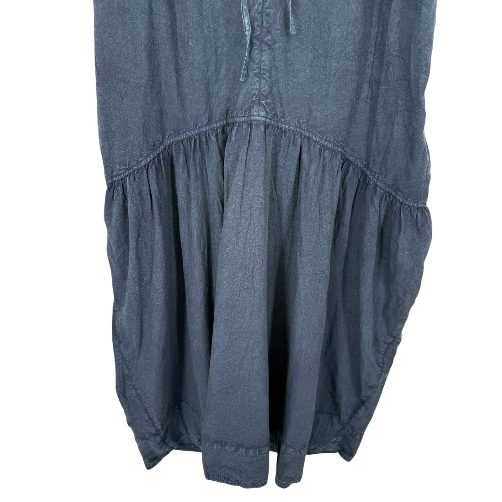 NWT Anthropologie Sleeveless Denim Midi Tent Dress Tie Front Size Small Boho