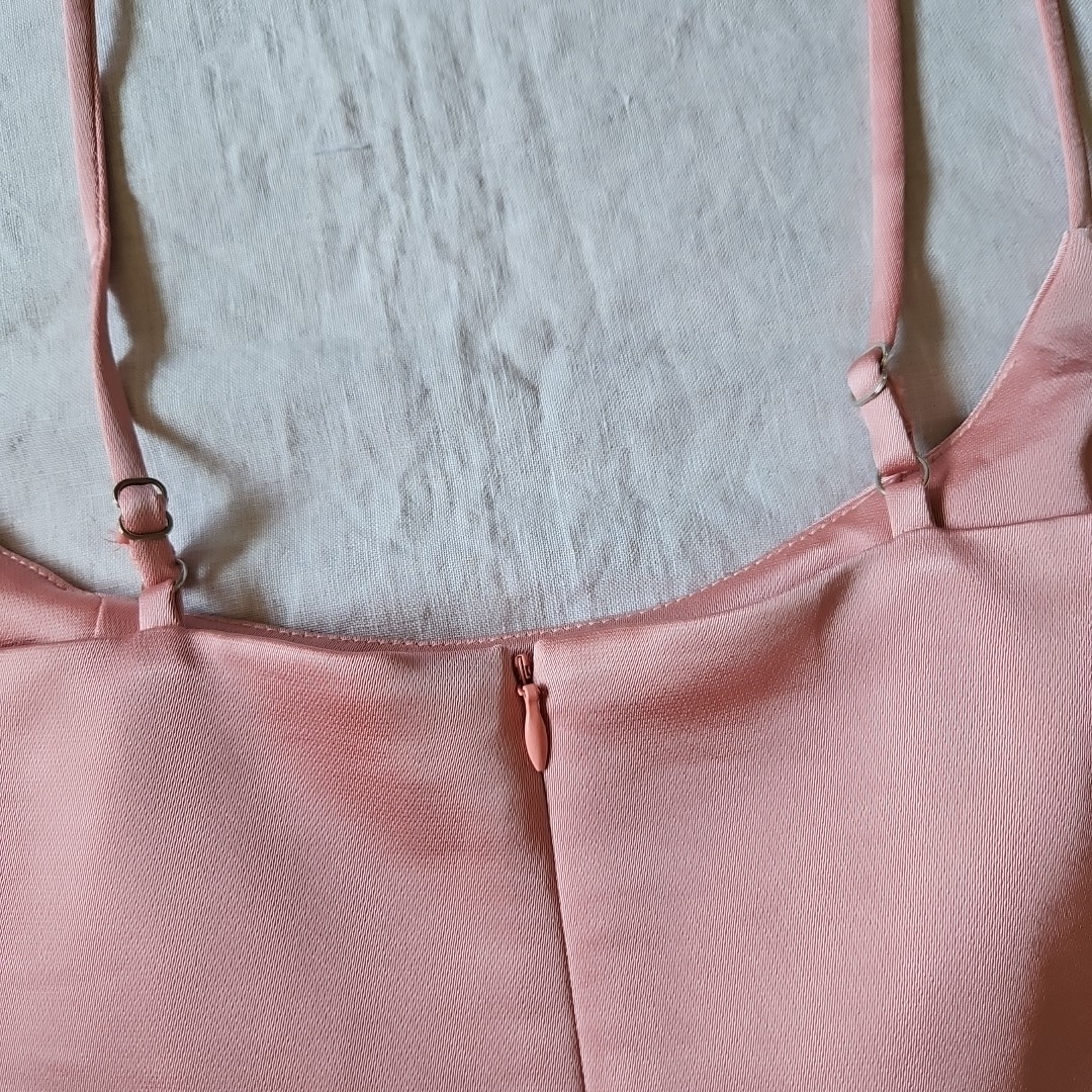 Lulus Salmon Pink Satin Wrapped Ruffle Strappy Belted Mini-Dress Size XS