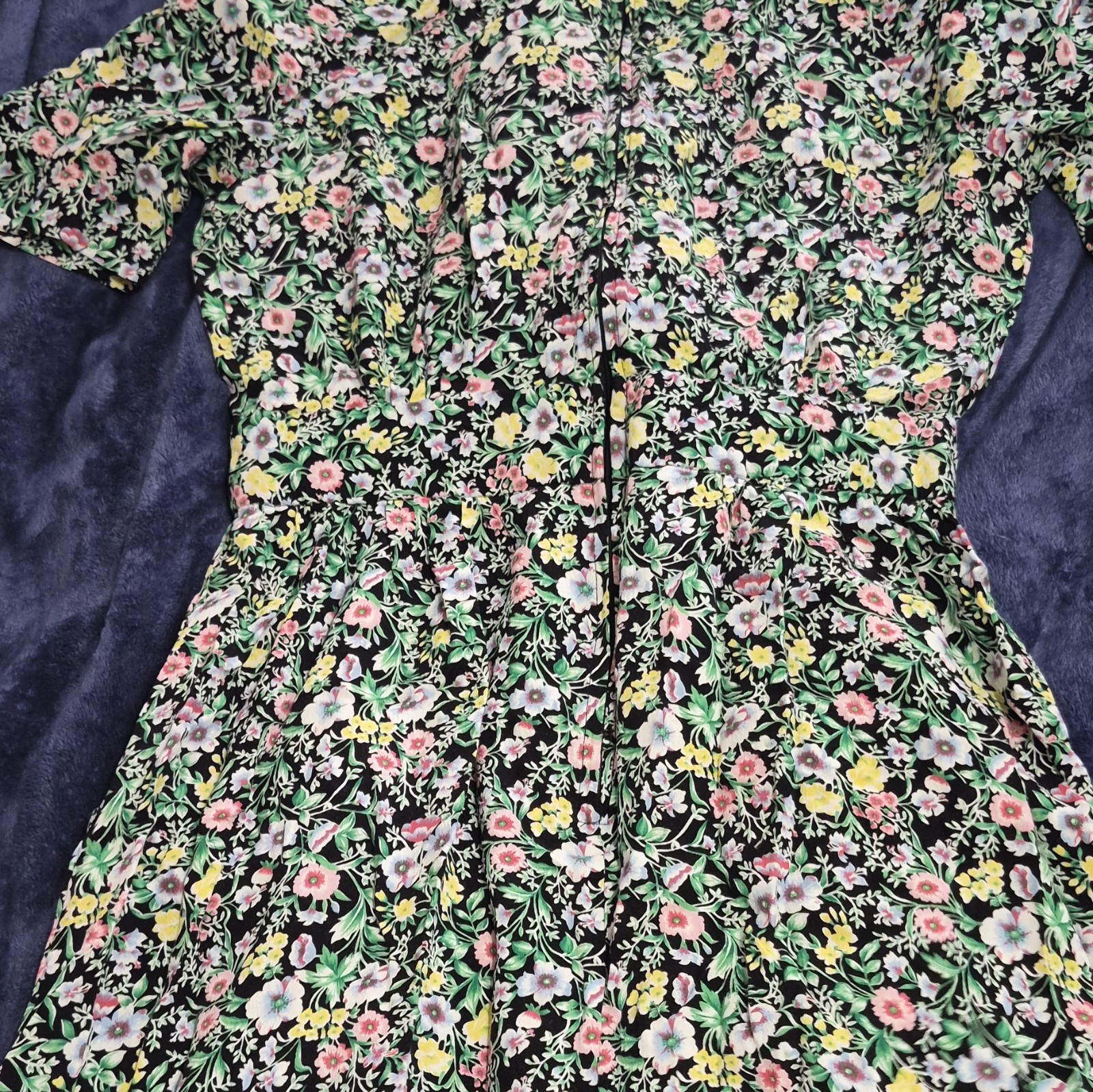 Karin Stevens by Steven Stoller Black Floral Lace Maxi Dress Sz 10