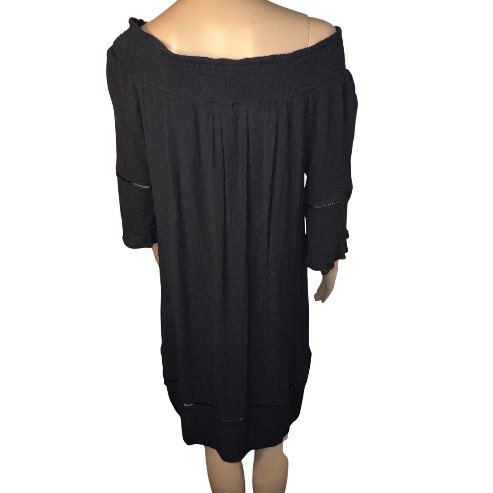 Mossimo womens medium tunic cutout smock neck lined minimalist Gothic midi Dress