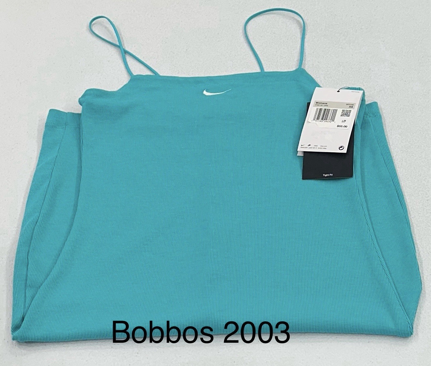 Nike Women’s Sportswear Chill Knit Mini-Rib Cami Dress, Dusty Cactus, Size XS