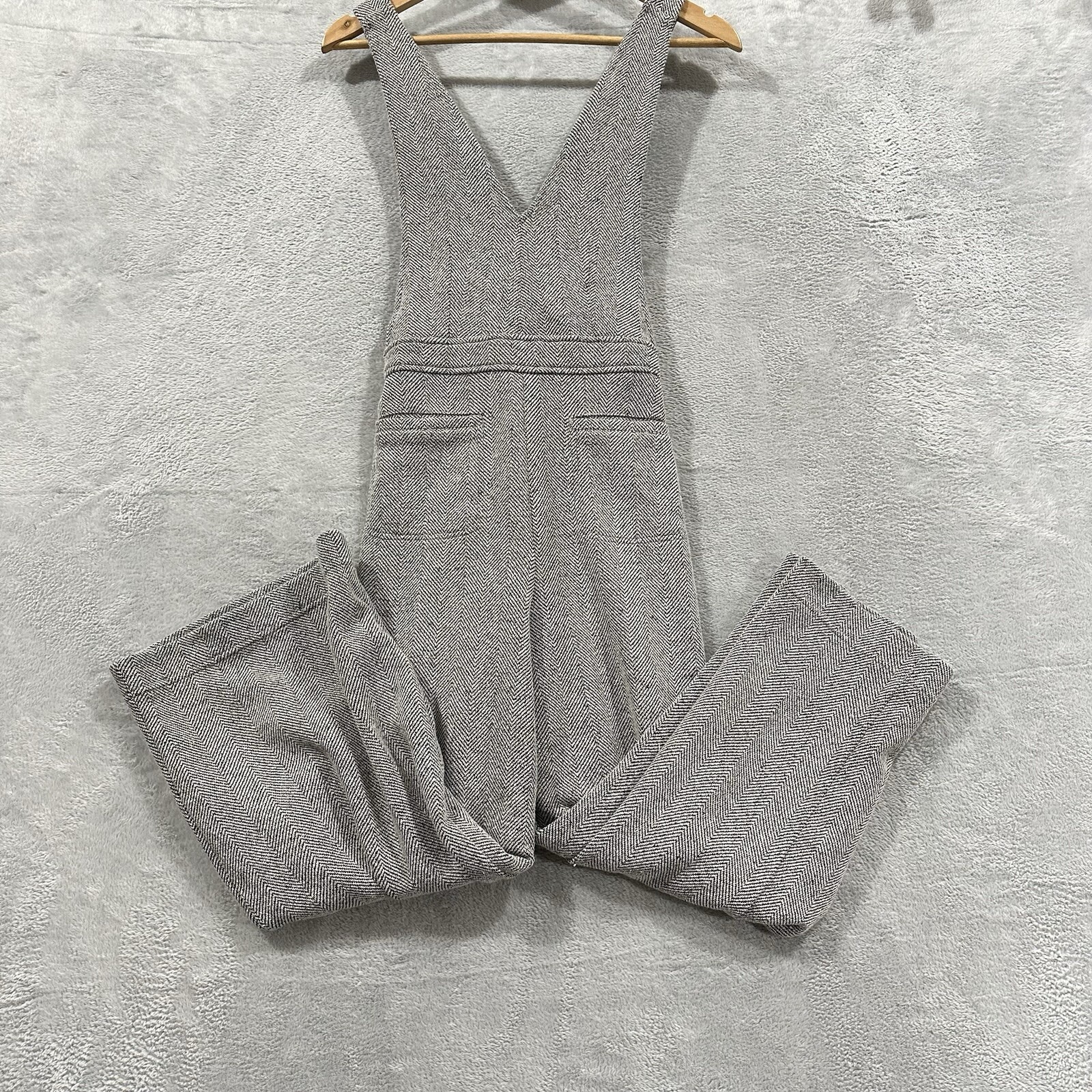 Madewell Sleeveless Overall Jumpsuit Women 0 Grey Cotton Boho Pull On