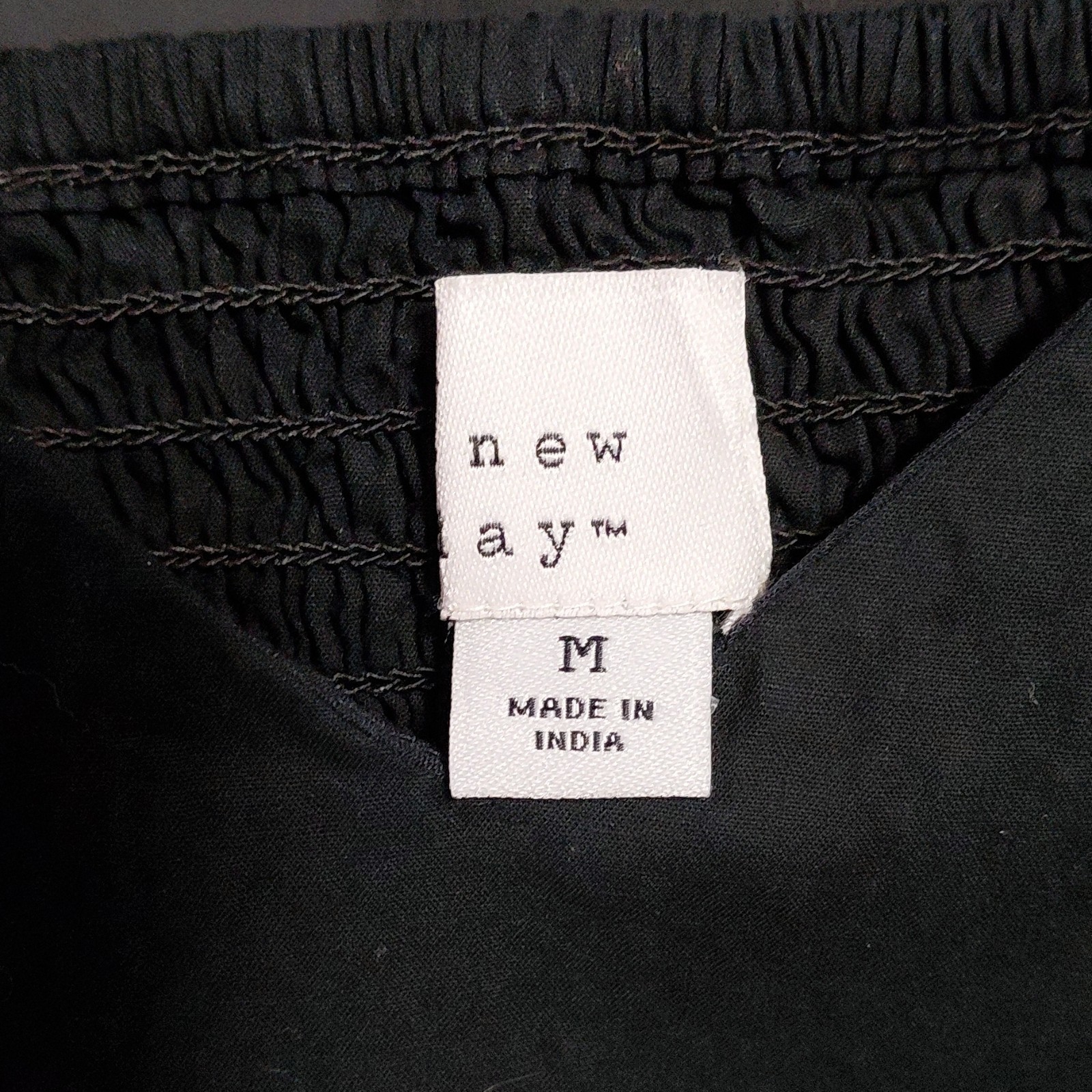 New Day Black Solid V-Neck Spaghetti Strap Maxi Sundress Long Size M