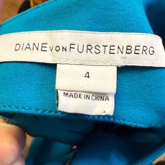 Diane von Furstenberg Carpreena Mini Blue Iris A-line Sheath Dress Size 4