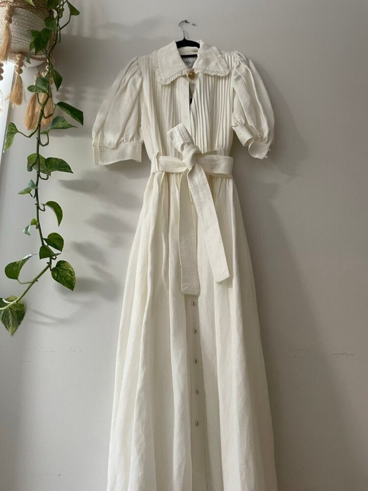 New! Versatile AJE “Madeleine” 🤍🩶🤍 Midi Dress – size 10