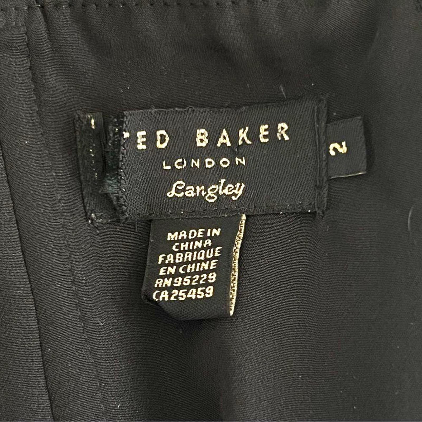Ted Baker Womens Silk Chiffon Whimsigoth Cocktail Dress Size Small Formal Retro