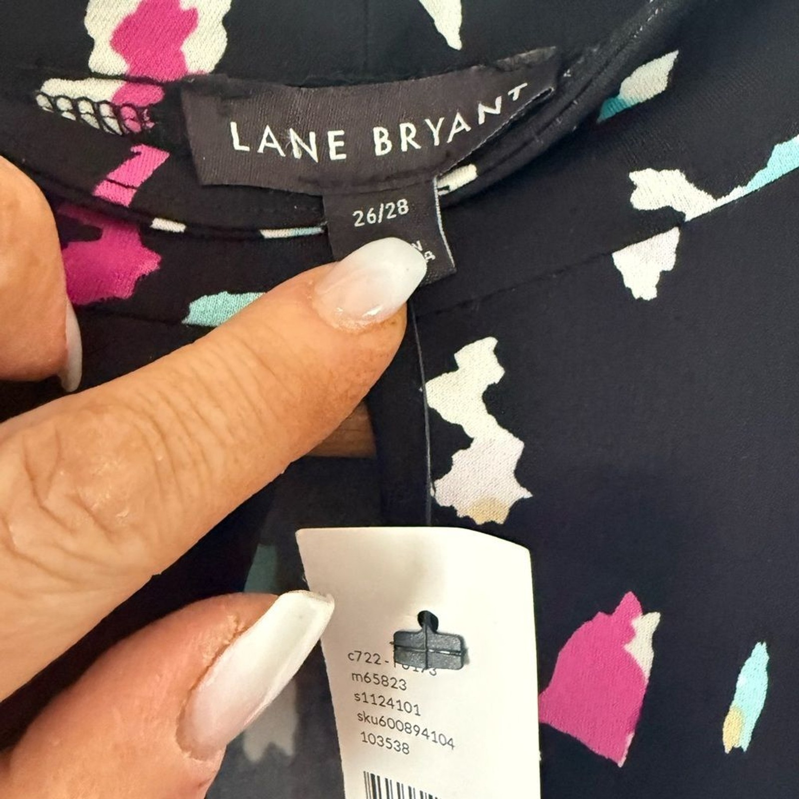 Lane Bryant NWT Stylish Black Multicolor Women’s Dress in size 26/28