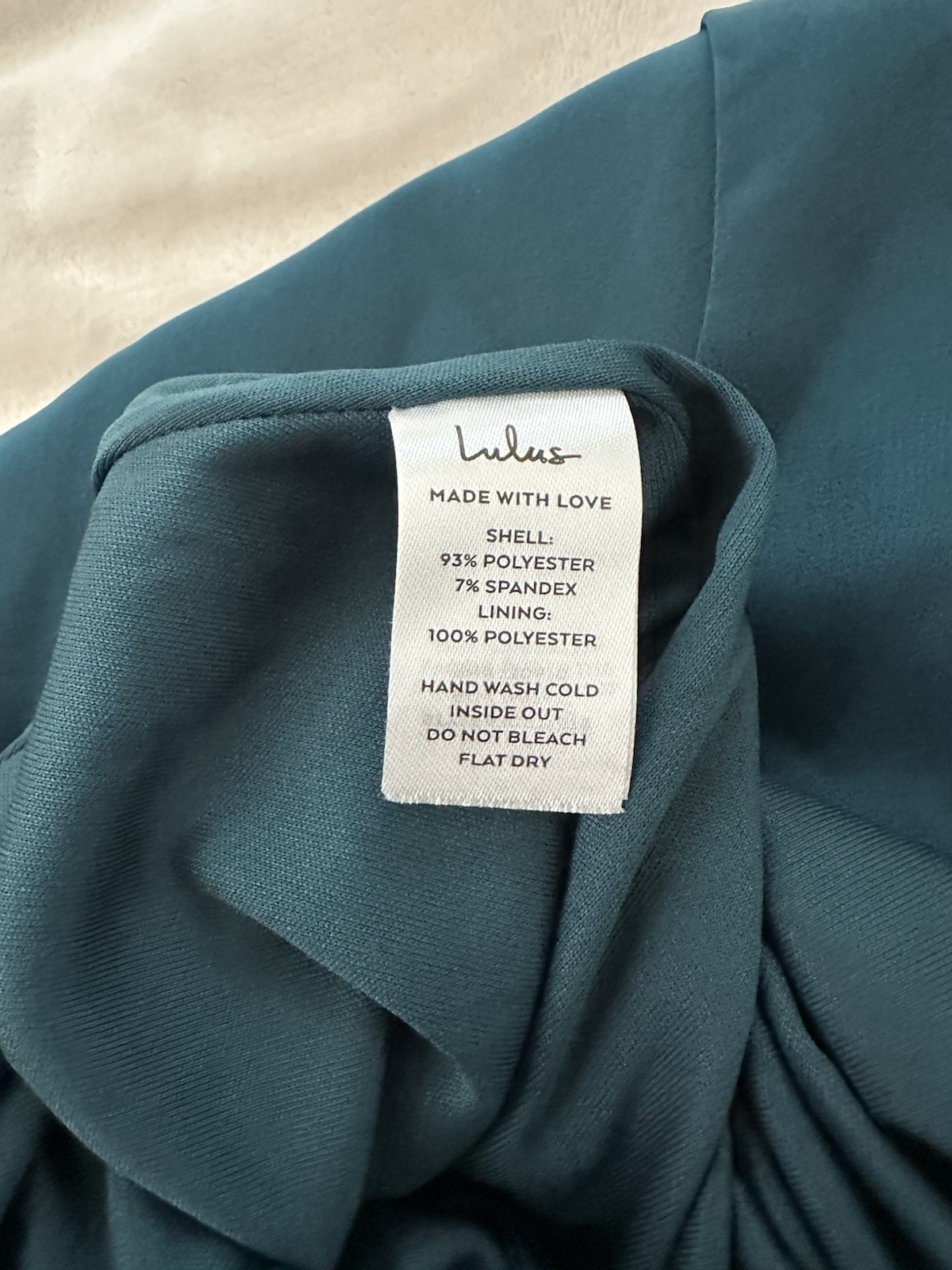 Lulus Teal Satin Fit & Flare V-Neck Sleeveless Strappy Bow Short Dress S