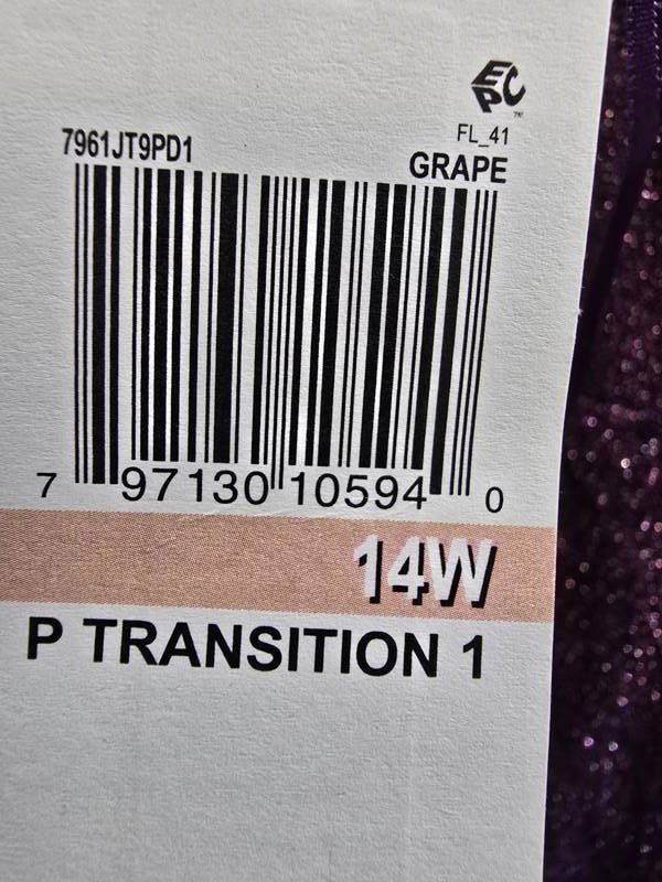 City Studios Square-Neck Sleeveless Glitter Formal Gown Junior’s 14W Grape