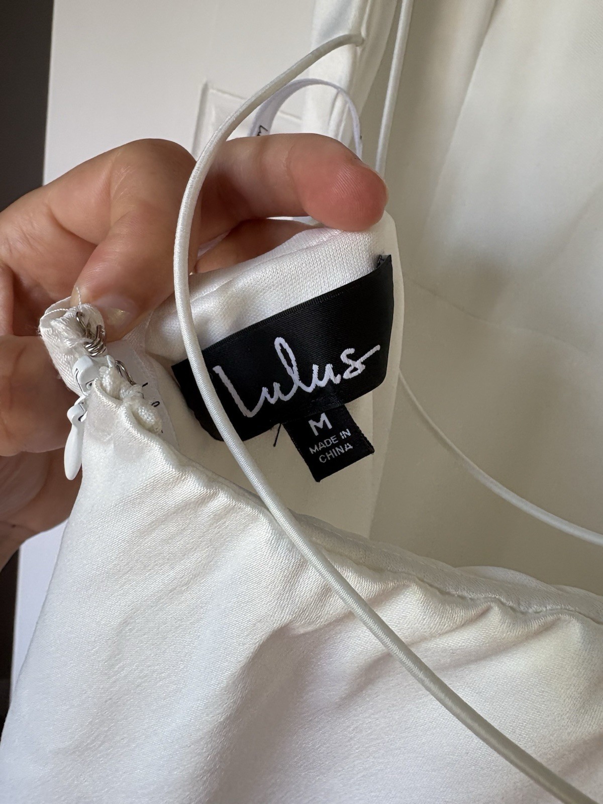Lulus Believe in Love White Strappy Backless Skater Mini White Dress Sz Medium