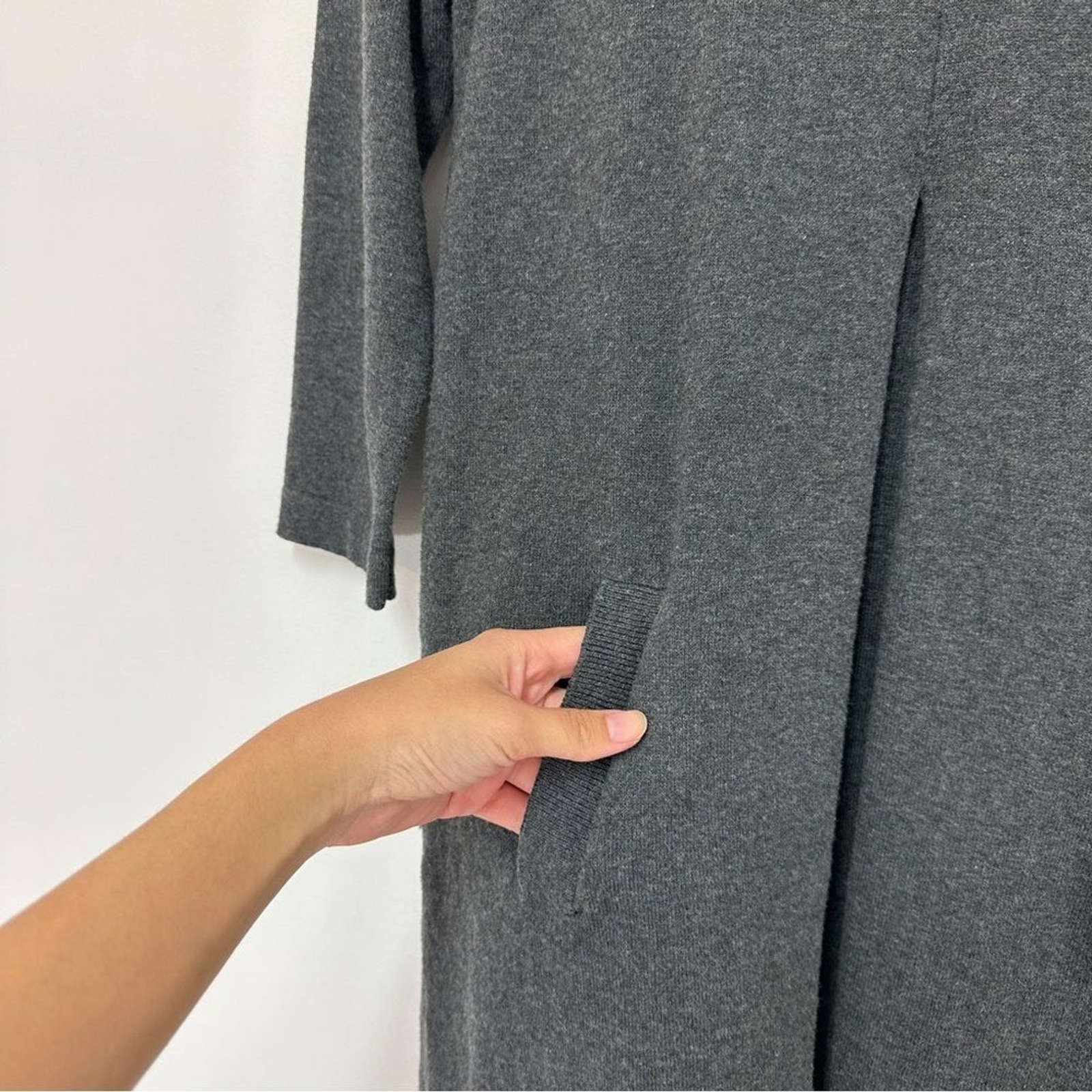 Tyler Boe Kim Cowl Neck Cashmere Blend Sweater Dress in Grey Women’s Sz XS