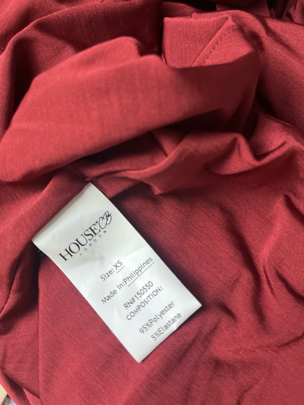 NWT House Of CB Ida Red Wine Ruched Dress XS