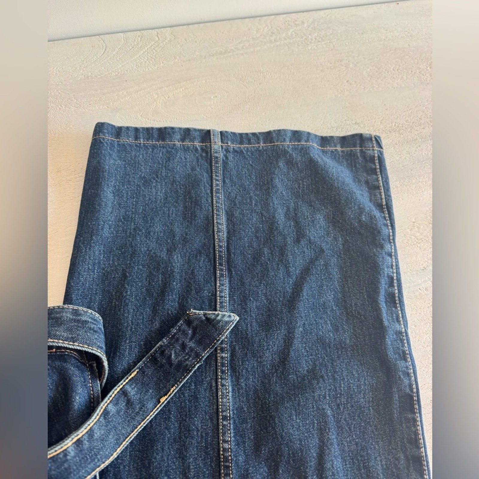 ZARA Strapless TRF Denim Flare jumpsuit 0541/239 small NWT