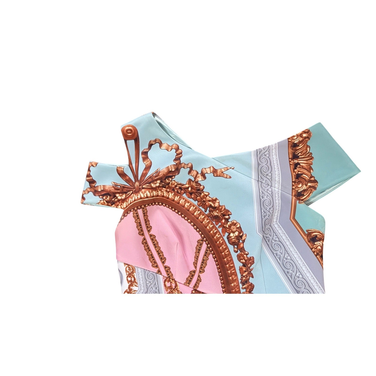 Ted Baker Versailles Baroque Scarf Print Sheath Midi Dress Teds’1
