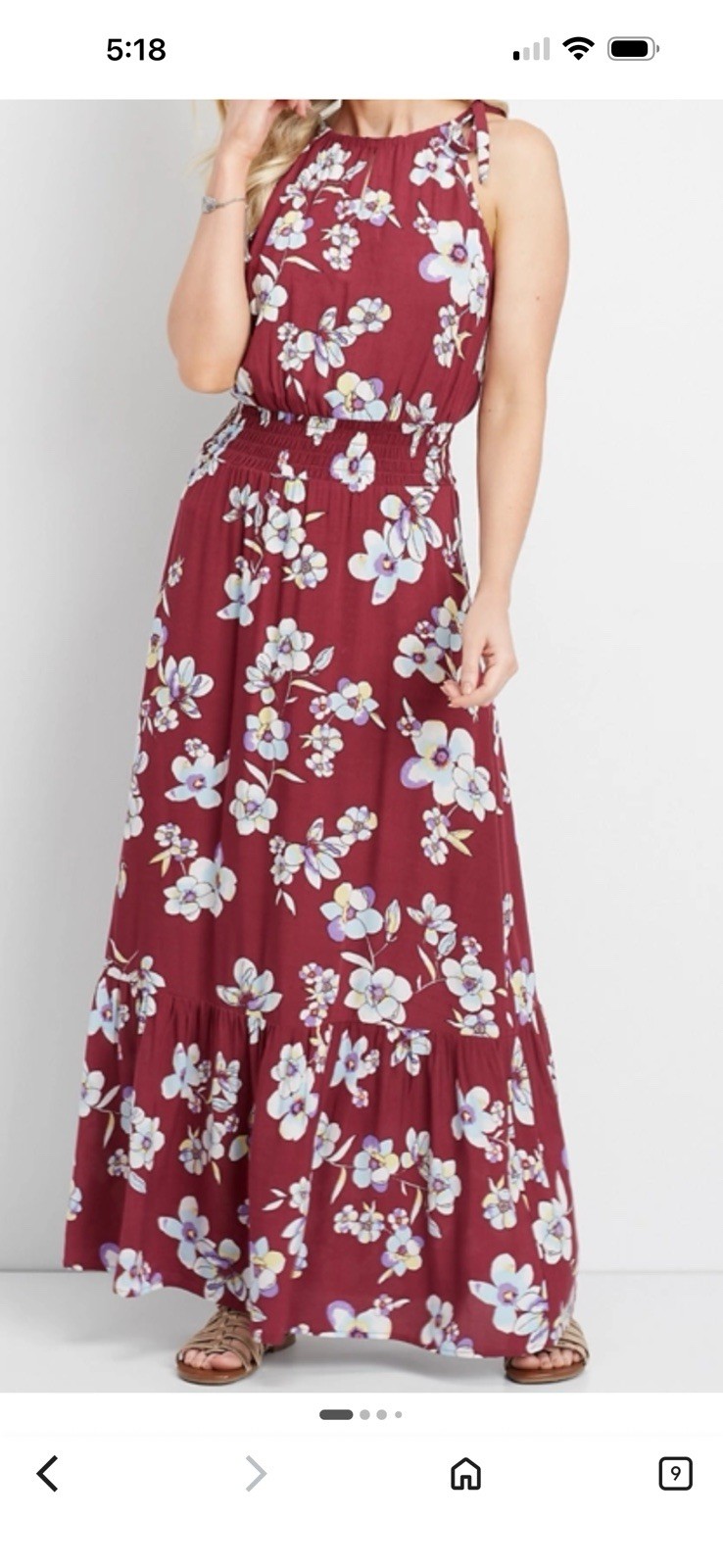 Floral Summer dress / Smocked Maxi dress