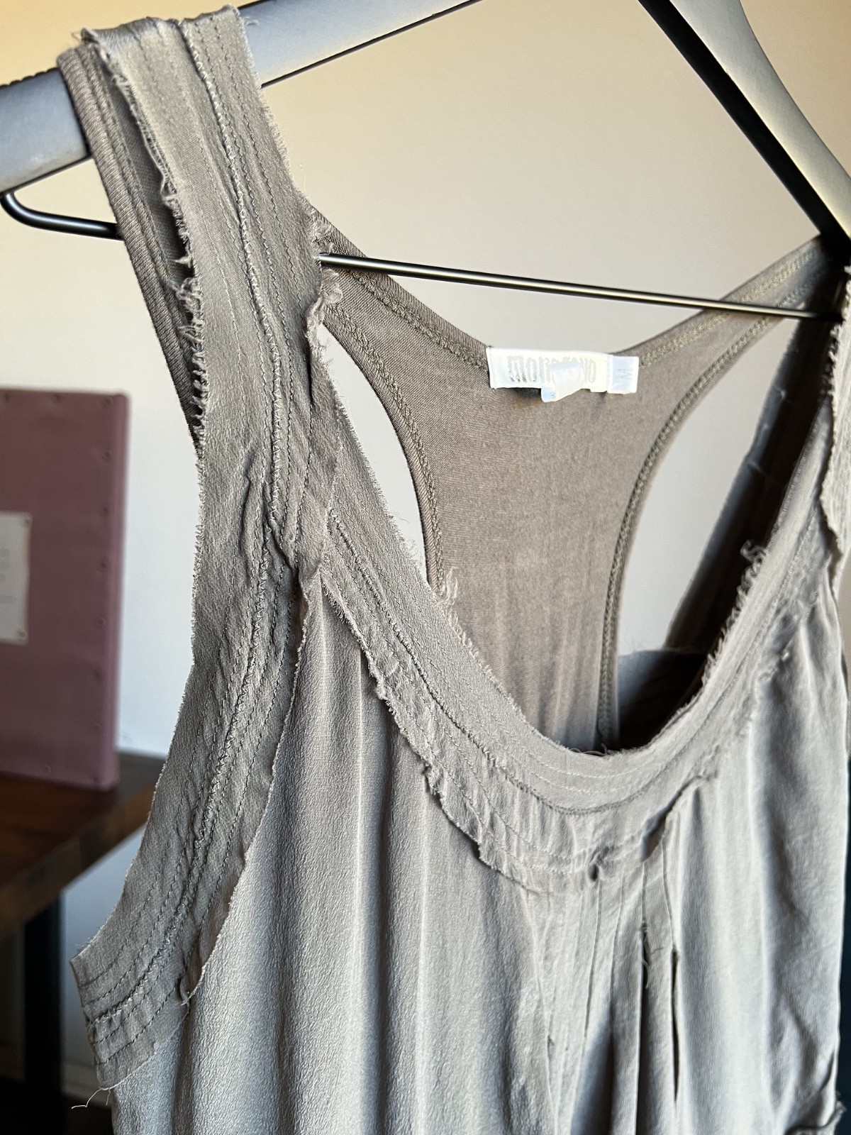 Monoreno Sleeves Army Green Silk Drawstring Boho Dress Size M