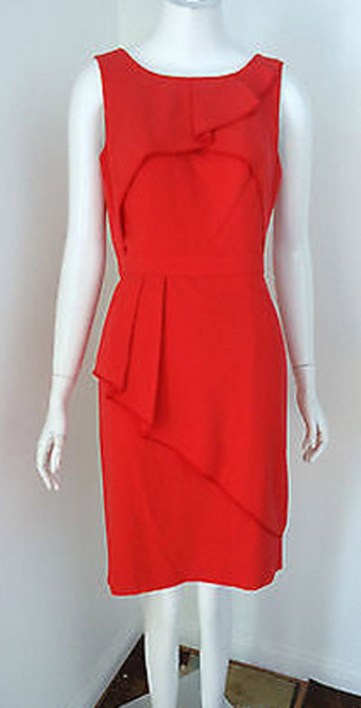 $228 BCBG RED BERRY “SIRI” SLEEVELESS DRESS NWT 4