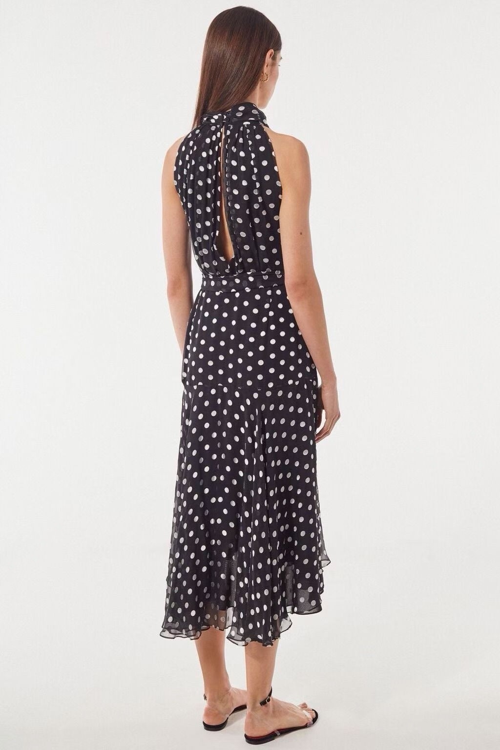 carolina herrera polka dot Midi Dress Size 10