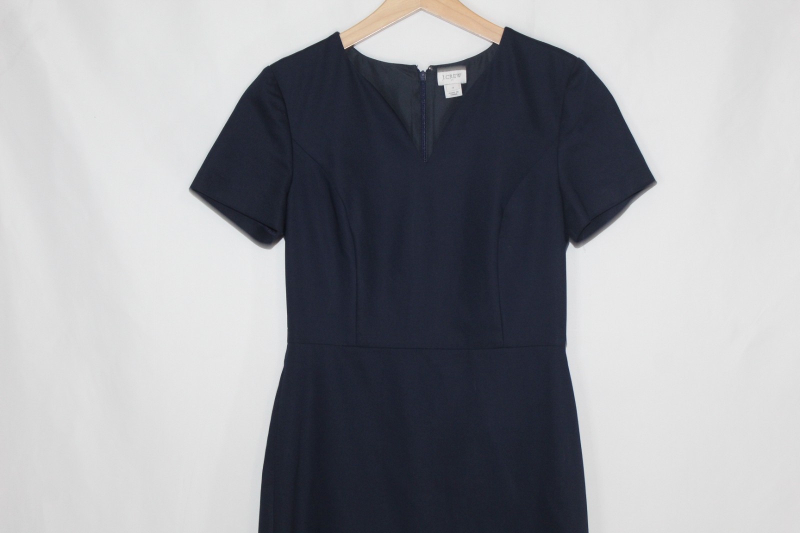 J.Crew women’s navy sheath dress size 4 short sleeve knee length office wear