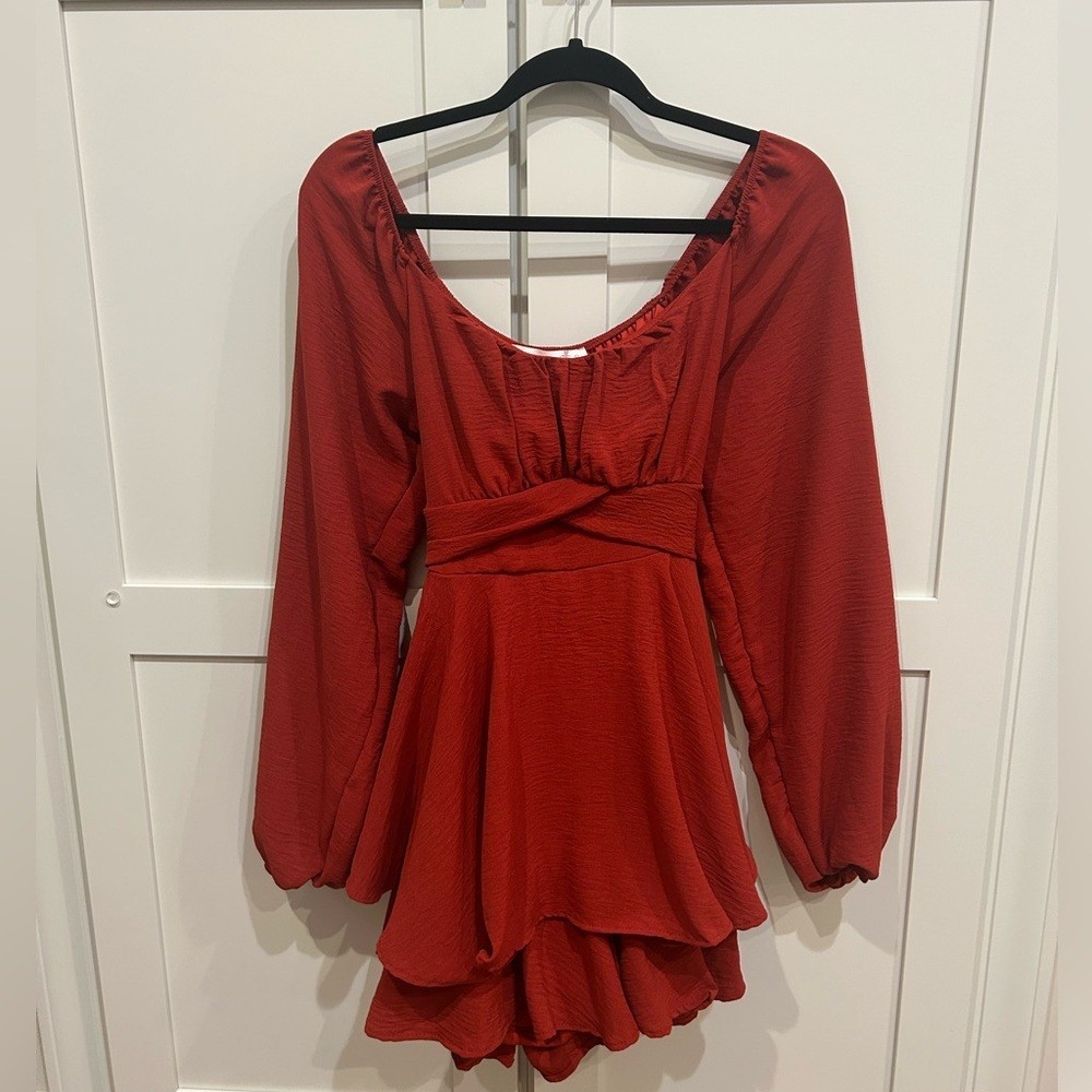 Altar’d State long sleeve Burnt Orange Dress