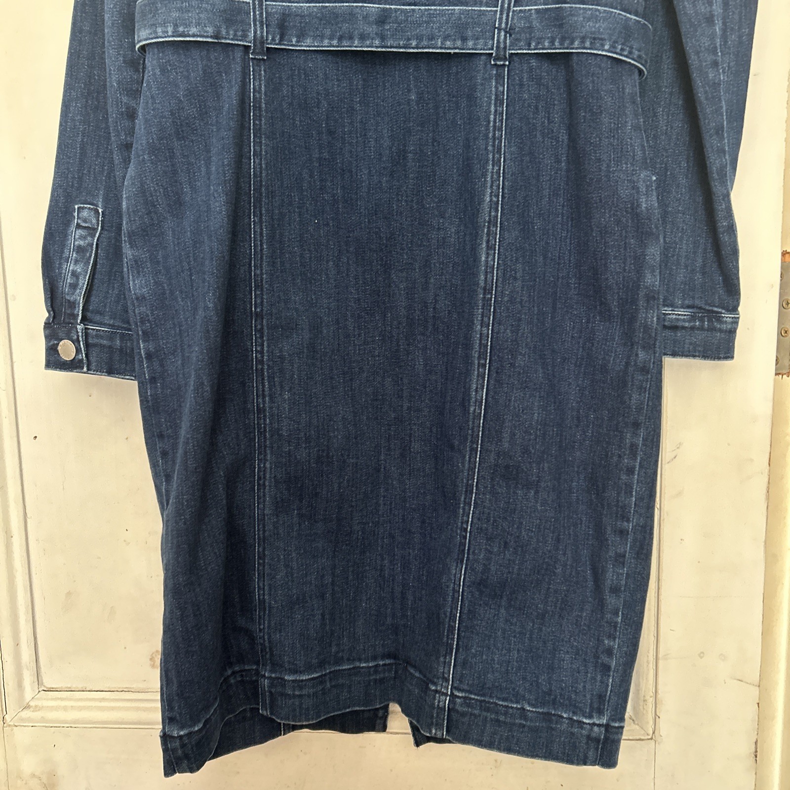 BNWT – JOE BROWNS size 14 Navy Stretch Denim Long Sleeve Zip Dress NEW w TAGS