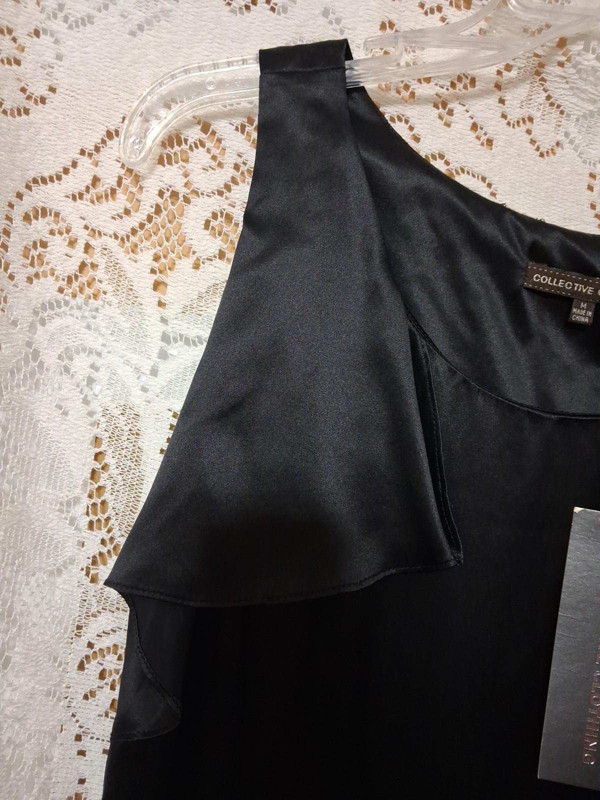 Black Collective Clothing Silk Cocktail Dress Size Medium Nwt