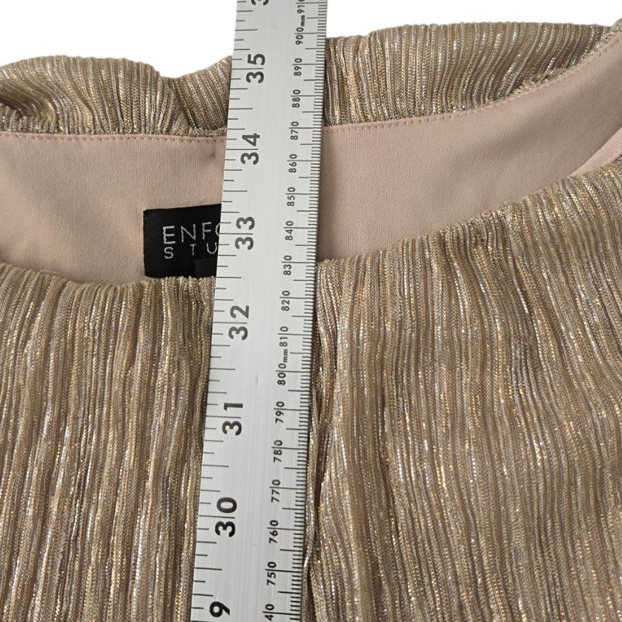 Modern Elegant Cocktail Chic Evening Wear Shimmering Gold Bandage Sleeveless 12