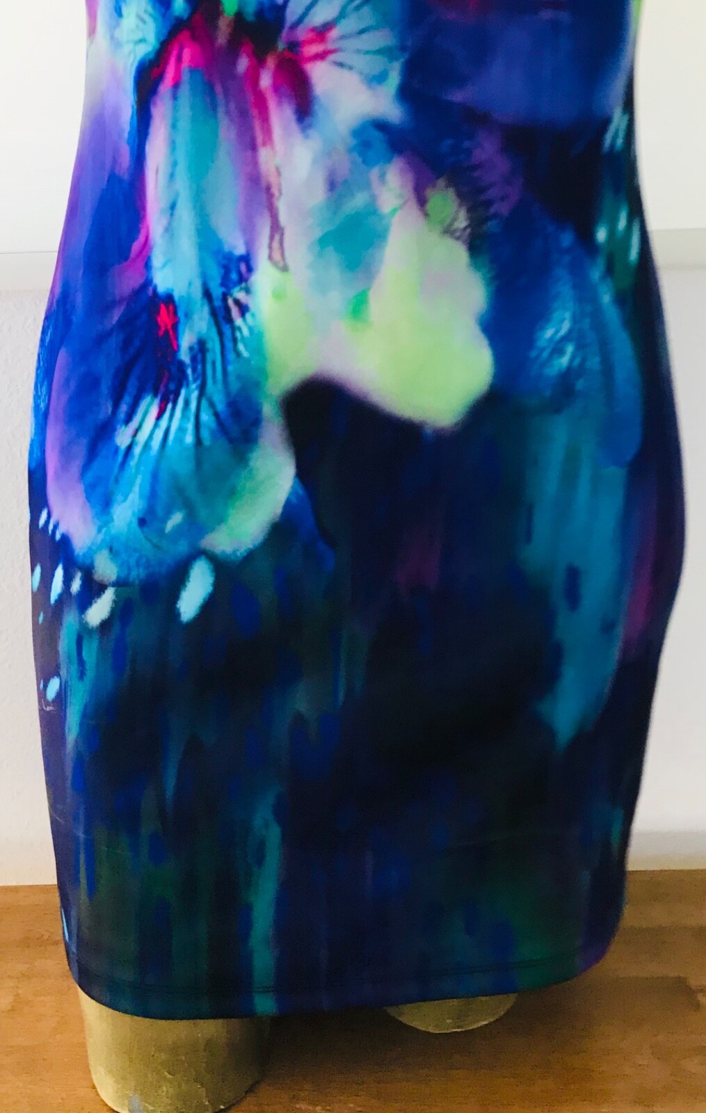 APT. 9 Chic Tropical Watercolor FLORAL Wearable Art Print Shift DRESS XS