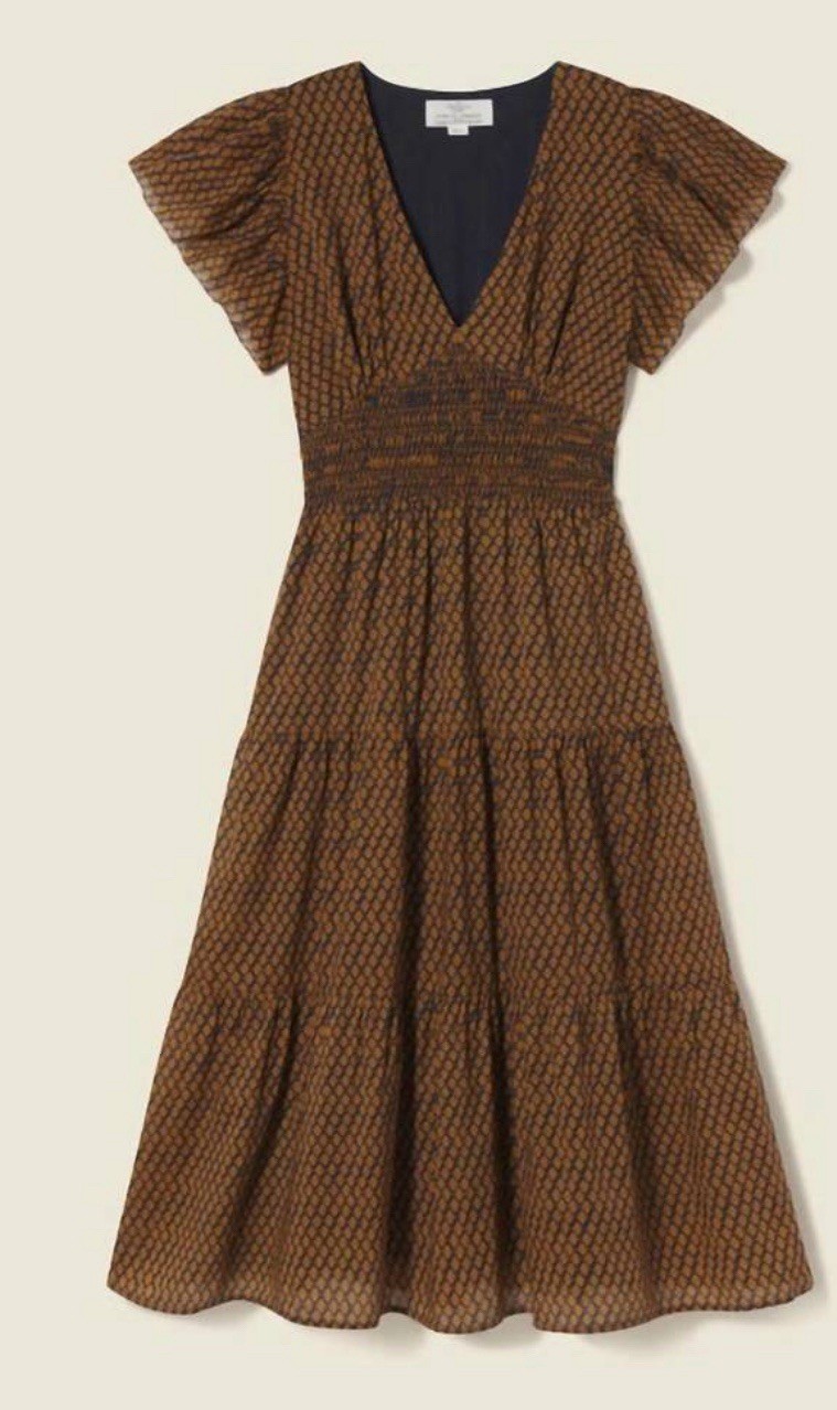 NWT! Trovata Birds Of Paradis Arden Dress Size Large Brown Floral Print $498