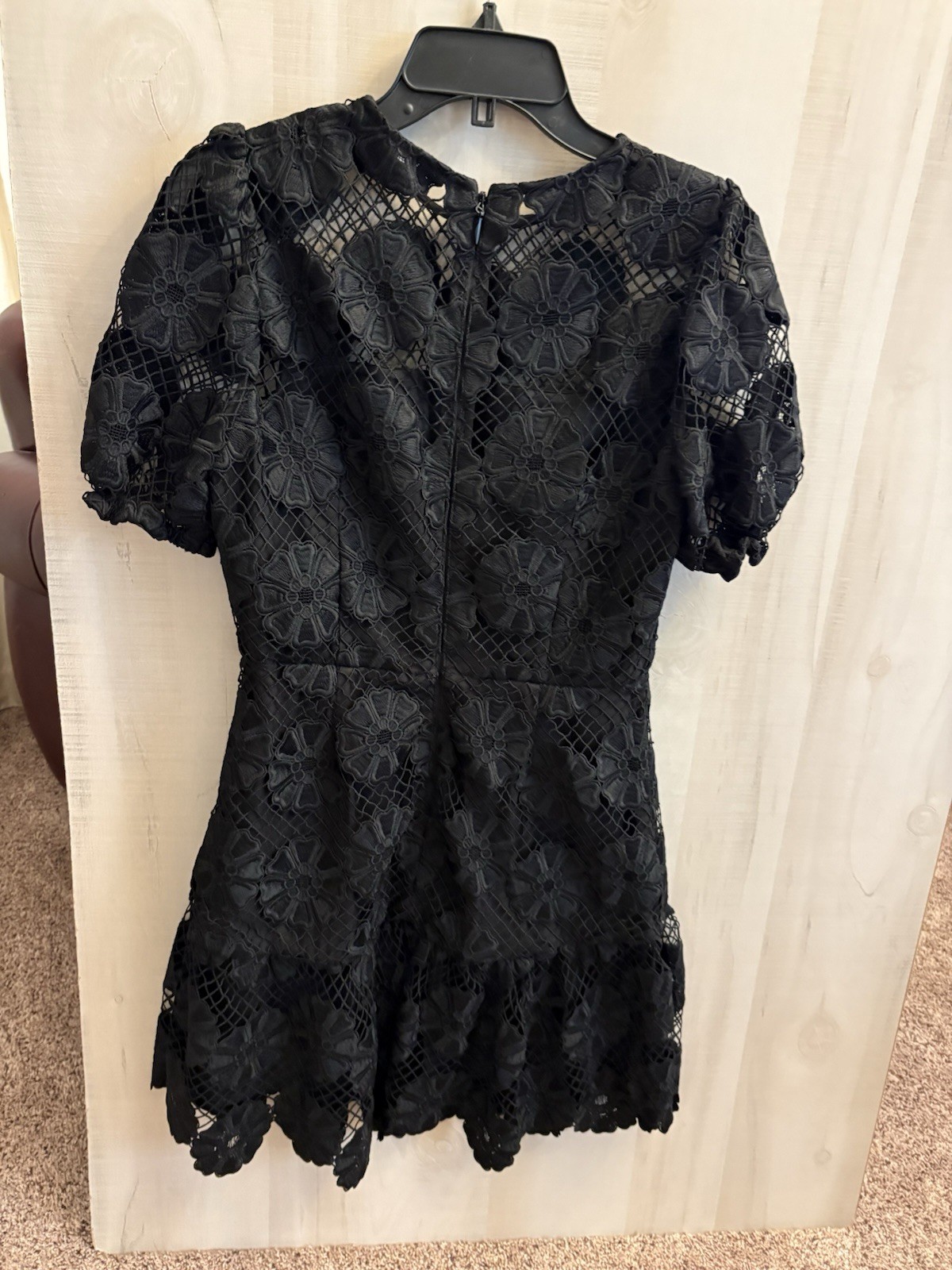 Milly Lace Black Mini Knee Length Yasmin Dress Daisy EUC 8 Medium