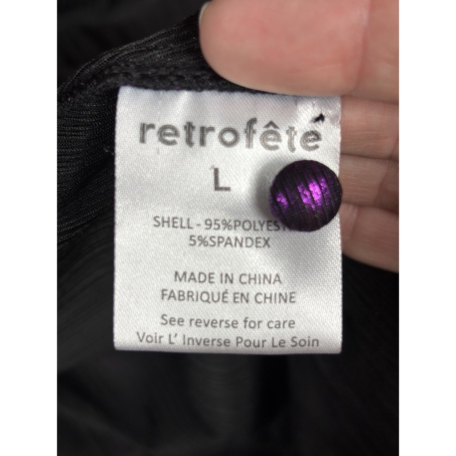 NWT Retrofete Flora Maxi Wrap Dress Purple Metallic Size Large TT-1952 Plisse