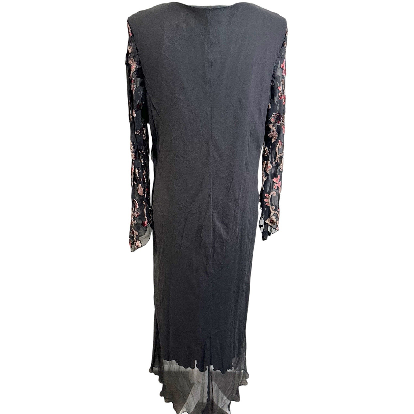 Jonathan Martin Silk Velvet Burnout Dress Size 16 Fairy Grunge Y2K 90s Whimsgoth