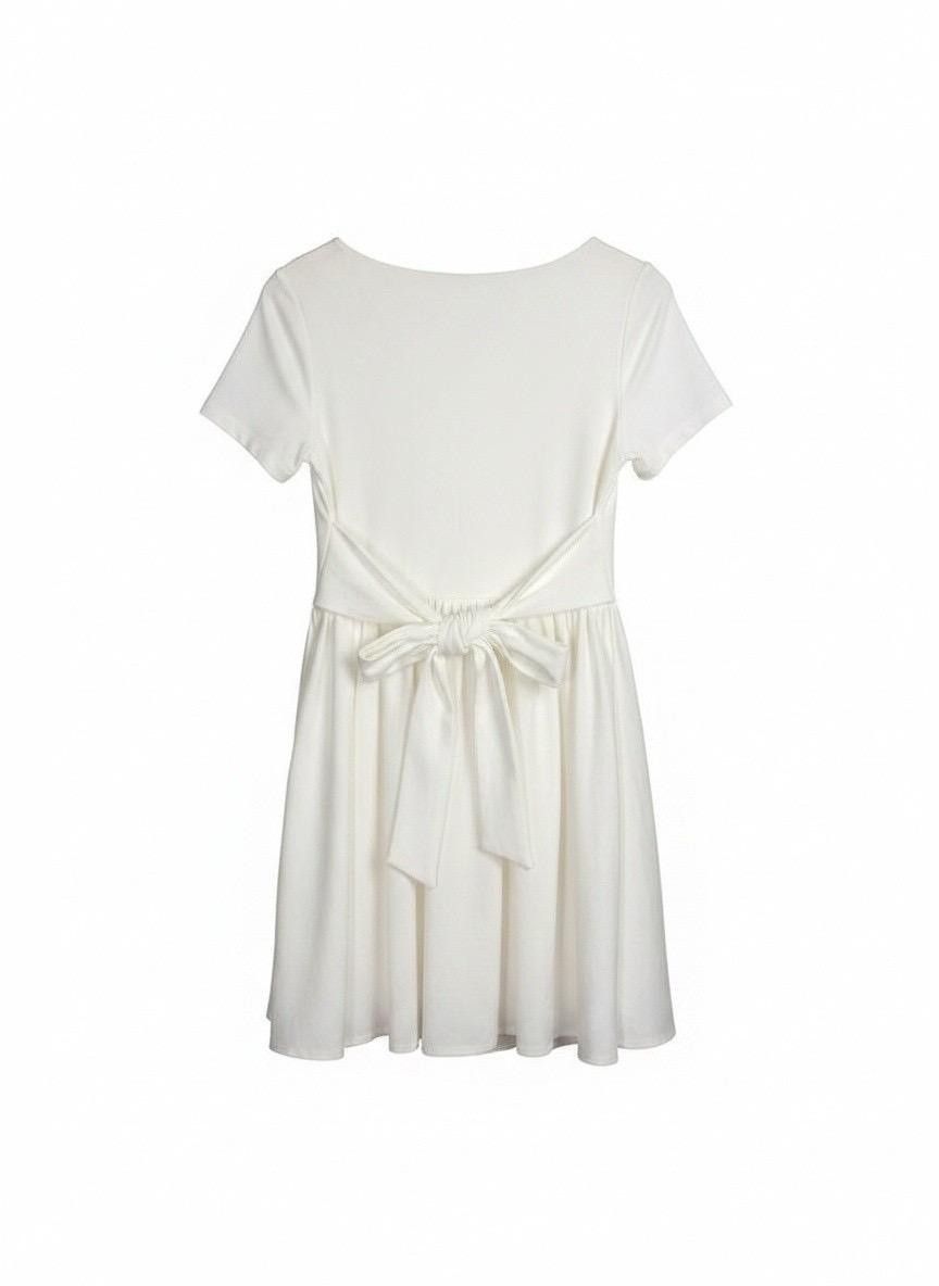 white oys dress, size small, tie in the back