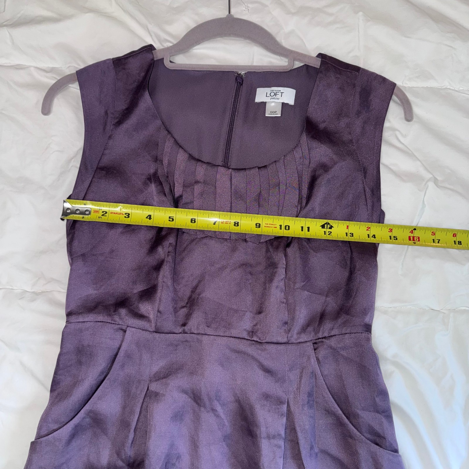 LOFT Ann Taylor Sleeveless Sheath Dress Purple – Womens Petite Size 00 | EUC